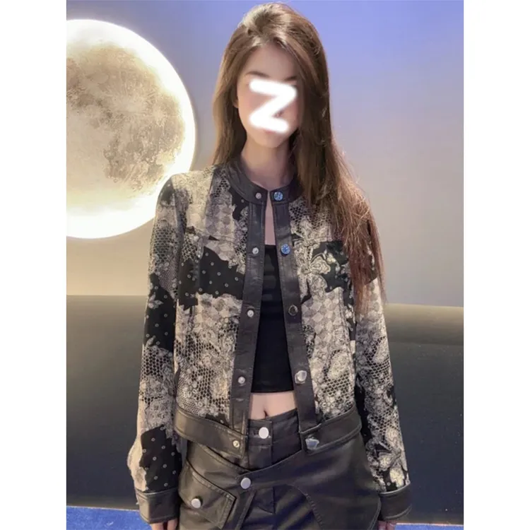 2025秋季新款洋气设计感立领小个子夹克上衣女简约显瘦棒球服外套