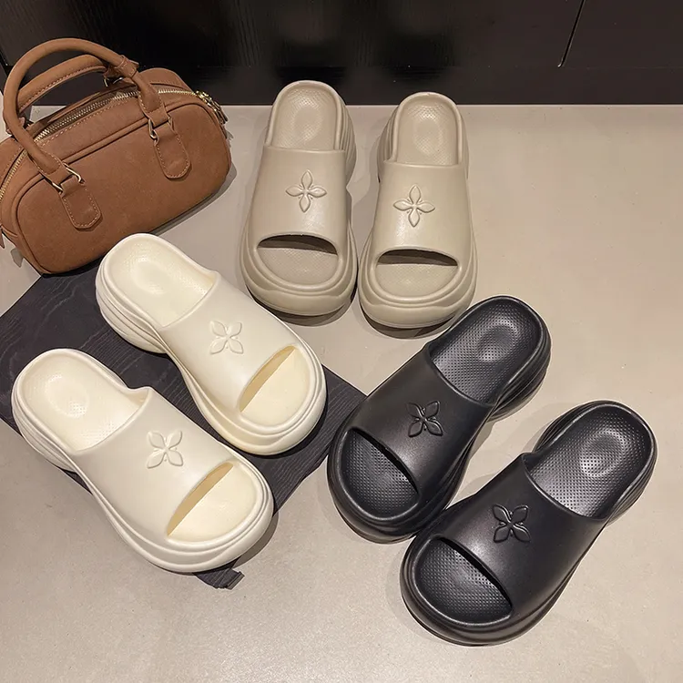 丝蒙妮8CM厚底百塔外穿增高拖鞋女夏季小个子凉鞋海沙滩鞋户外鞋