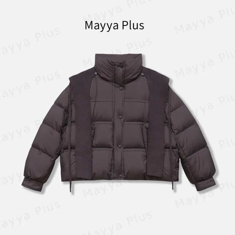 【泡芙羽绒】Mayya Plus麦芽定制气质显瘦流光风羽绒服外套32546295