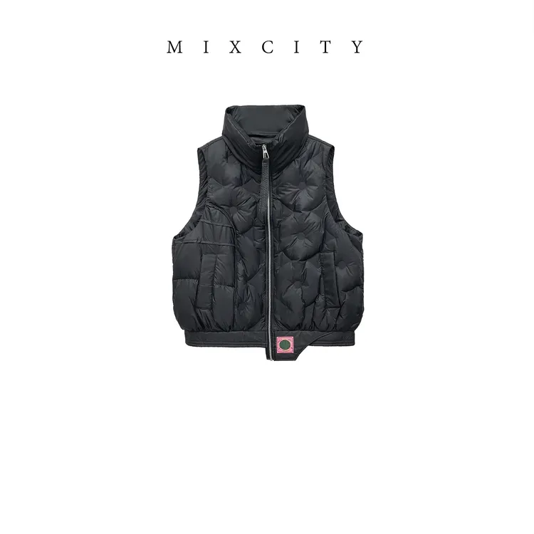 【MIXCITY亚楠家】小熊马甲◆白鸭绒短款羽绒服马甲外套9400