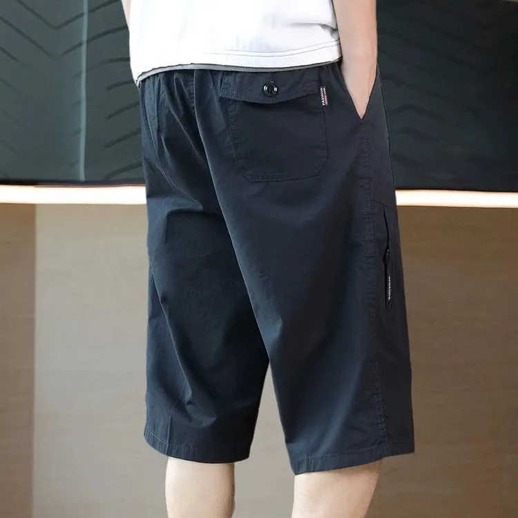 高端男士七分裤休闲裤夏季薄款2025新款外穿棉质休闲短裤男款中裤