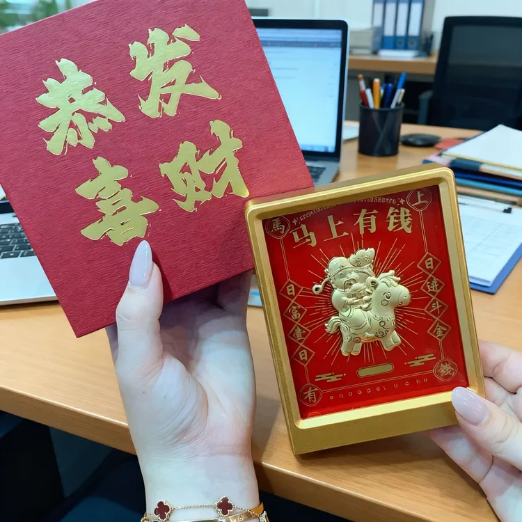 创意马上小财神摆件生肖马摆件节日纪念品办公室书房精美装饰礼品
