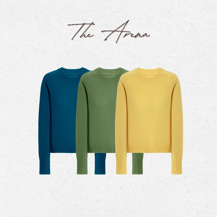 THE ARENA"糖果屋"真丝羊绒马卡龙混纺莫兰迪色针织毛衣XY-A5006