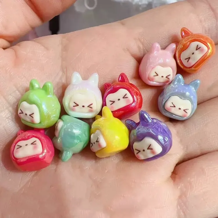 【电镀实色迷你KIKI小小孙】“迟到潮玩”可爱立卡通手工DIY摆件饰品