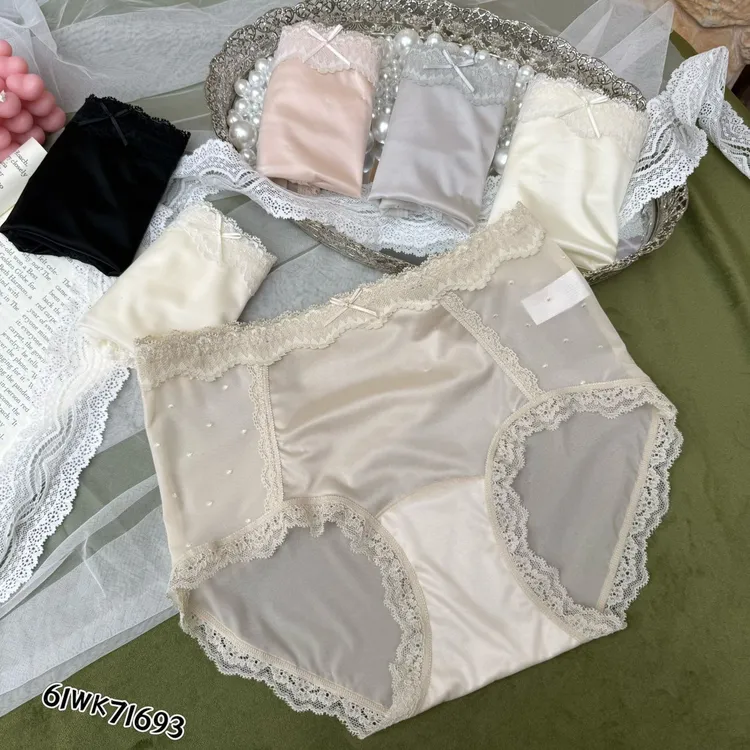 心动节拍（3条装）法式轻奢纯欲蕾丝女士内裤透气舒适裸感大包臀