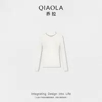 QIAOLA/乔拉【黑金搭档】秋季羊毛精纺半高领百搭显瘦气质上衣预售
