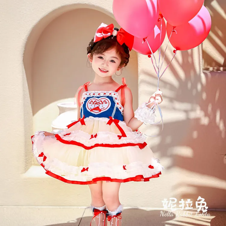 妮拉兔芭蕾女童白雪公主裙新款清凉夏装生日裙-宝藏好物连衣裙