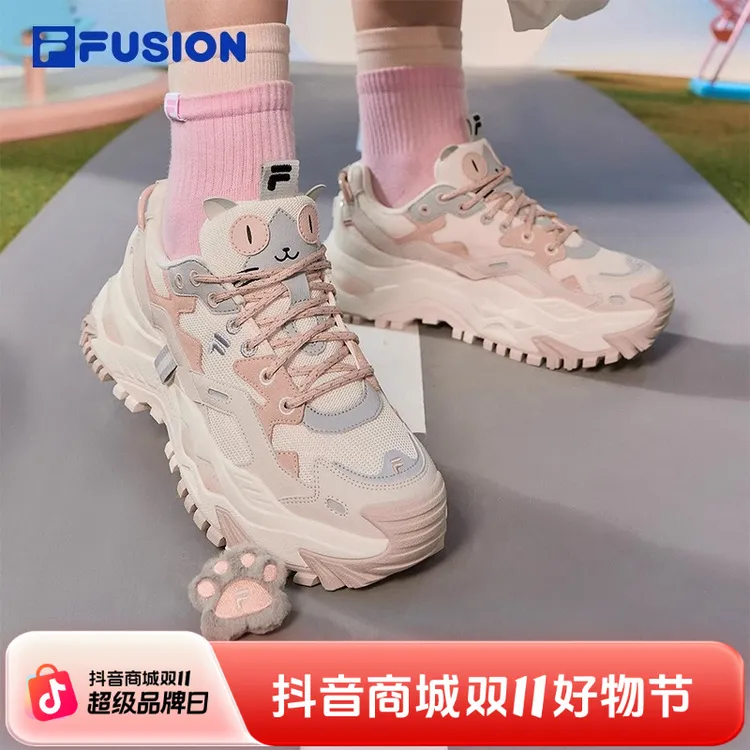 露思同款FUSION斐乐硬糖鞋厚底增高老爹鞋时尚女鞋早秋穿搭流光风