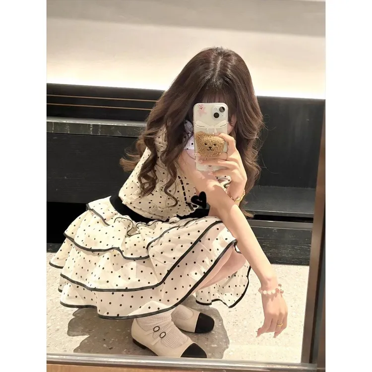 小众新款法式复古连衣裙夏季显瘦甜美女裙子蓬蓬公主慵懒风小法式
