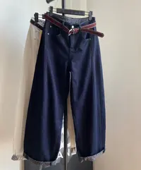 高品质新款显退瘦弯刀牛仔裤女