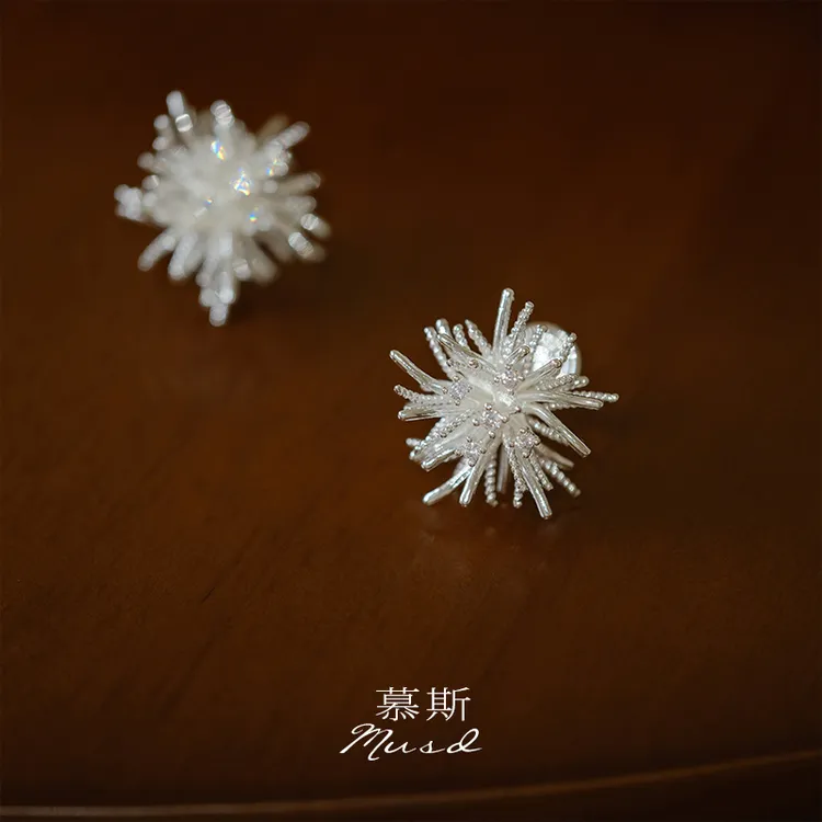 铜合金耳饰 【雪芽】慕斯无痛耳夹丨高级感蚊香盘无耳洞气质大耳环