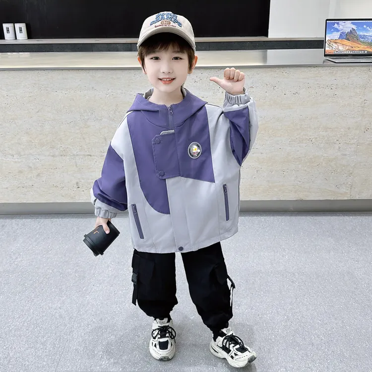 奥特曼衣服男童秋装外套2025新款童装洋气薄款上衣宝宝春秋冲锋衣