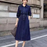 05长袖牛仔连衣裙