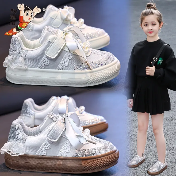 阿童木女童鞋子2025新款春季儿童软底公主运动鞋女孩百搭爆款板鞋