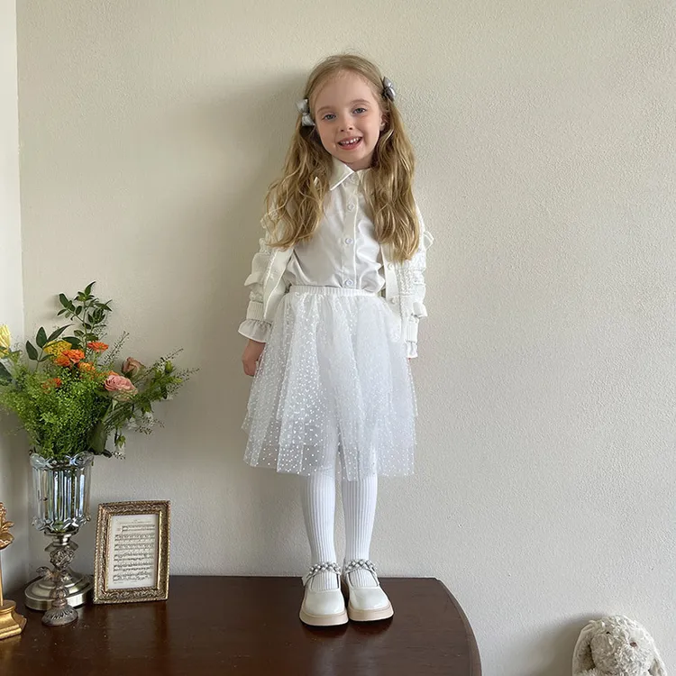 设计师款新品浪漫满天星三层花边公主女儿宝宝裙摆打底裤