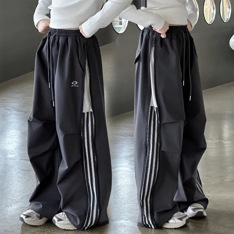 女童美式工装裤春秋休闲裤2025新款洋气女孩直筒裤秋装儿童裤子潮