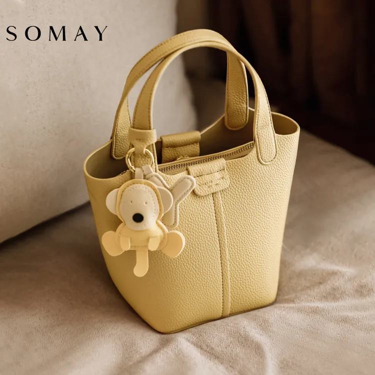 水桶包包女款爆款2025新款百搭气质单肩斜挎包通勤菜篮子手提女包