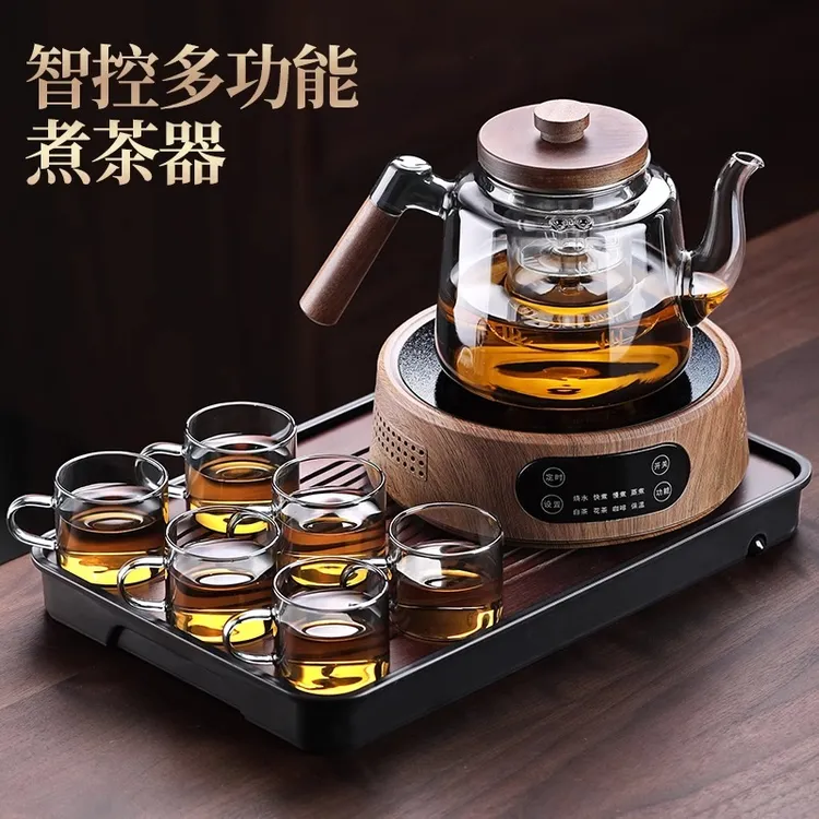 耐高温煮茶器家用办公室小型蒸煮一体茶壶一整套电陶炉茶具套装
