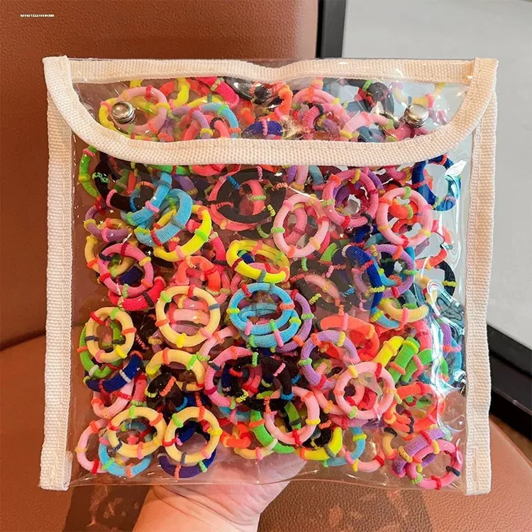 彩色儿童扎头发头绳女童不伤发小号发圈橡皮筋毛巾圈宝宝基础头饰