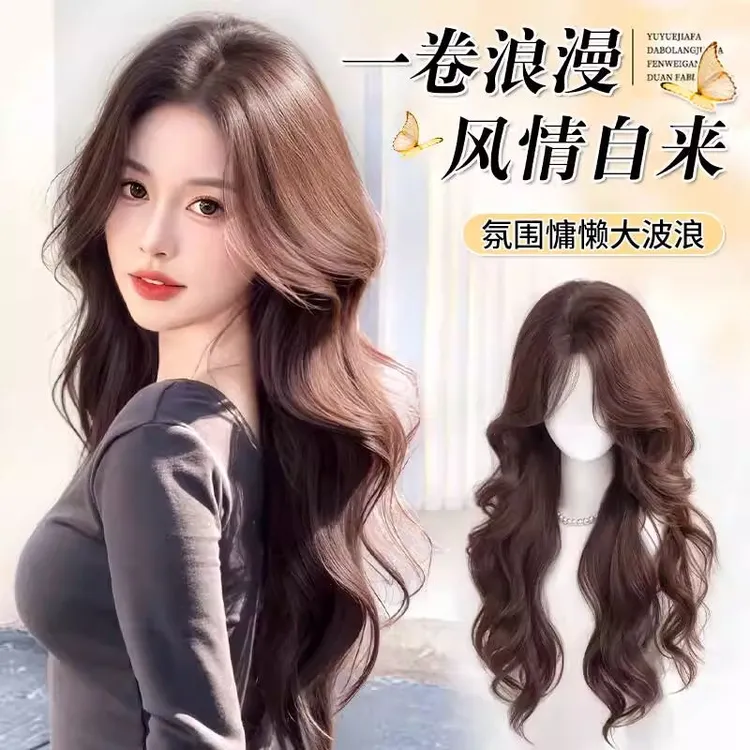 免发网假发女款仿真发丝头顶增发量高颅顶自然隐形蓬松卷发假发片