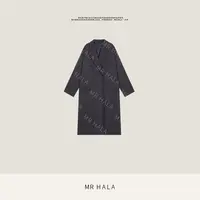 MRHALA 希慎廓型古法手工织棉纱双排牛铰扣立领大衣式外套 XW5816