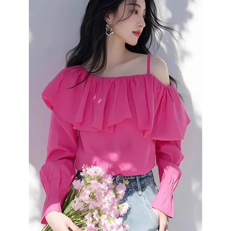 拉夏贝尔衬衫女款爆款2025网红洋气女炸街纯欲慵懒风衣服女装