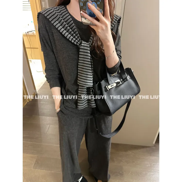 【LIUYI】舒适圈~慵懒风舒适显瘦懒人三件套58278