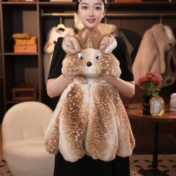 女童毛绒加厚保暖卡通秋冬冬季毛绒加厚保暖卡通秋冬百搭时尚儿童