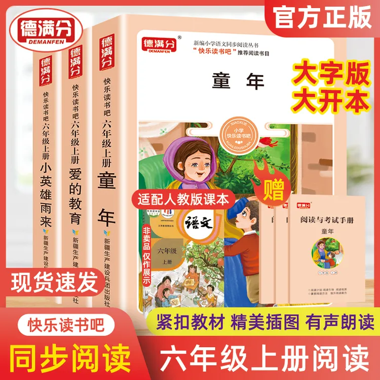 德满分 六年级上册爱的教育小英雄雨来童年快乐读书吧课外阅读