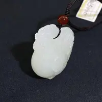 和田玉白玉生肖鸡挂件（Y）