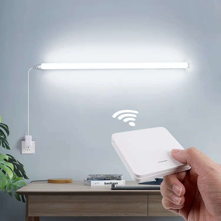 遥控灯条墙壁无线开关家用卧室插头插电式照明免布线T5直插式灯管