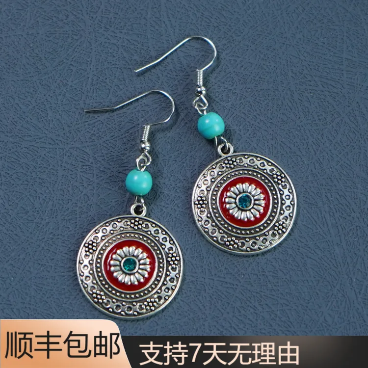 S13旅行气质长款时尚百搭民族风手工轻奢复古宫廷风耳饰