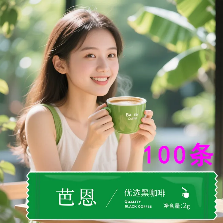 【荐100】芭恩咖啡 黑咖啡粉 醇品2克X100小条