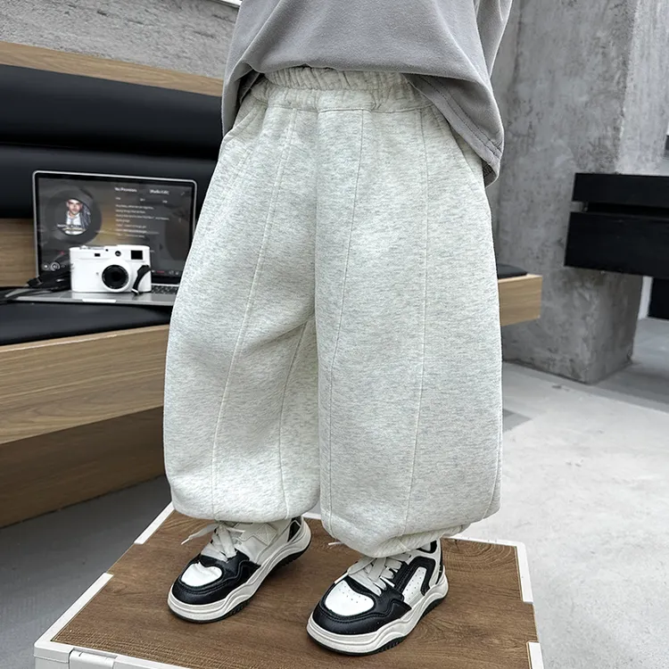 男童秋季休闲裤2025新款洋气儿童时尚百搭男孩休闲卫裤秋季弯刀裤