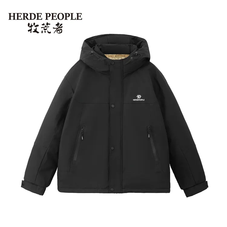 牧荒者冬季情侣款黑金90绒保暖外套AK509993
