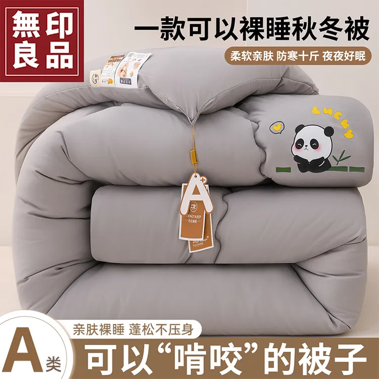 無印良品冬季加厚被子秋冬款加厚保暖10斤冬被宿舍四季通用棉被芯