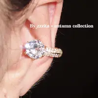 合金合成锆石耳饰 Stary Bling·无痛耳蜗钉～无耳洞闪钻百搭耳夹