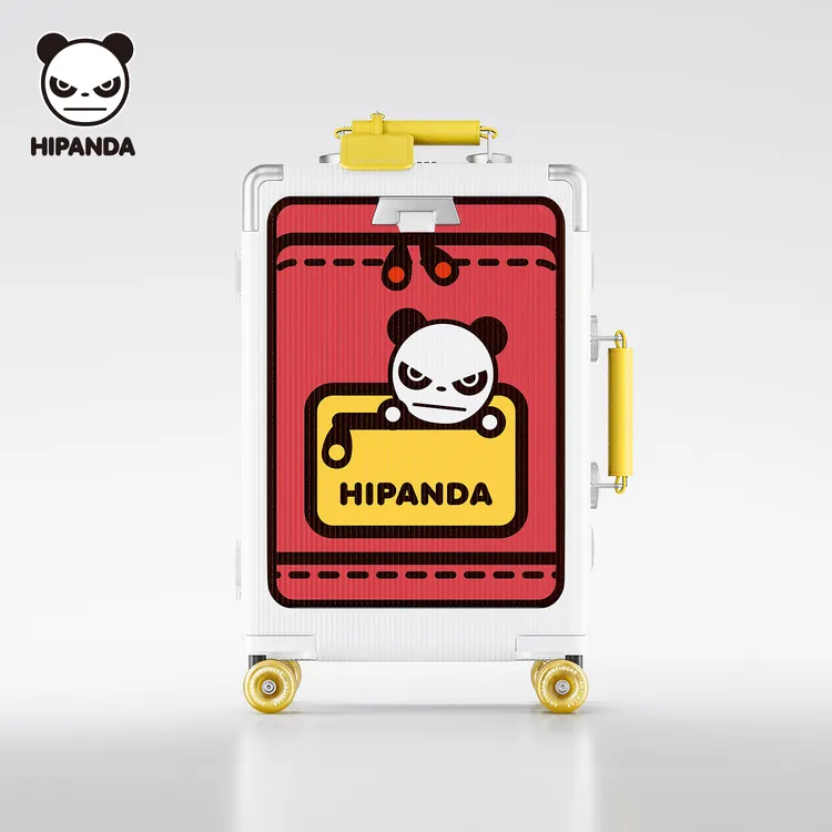 HiPanda行李箱卡通外置女士万向轮潮流通用旅行箱抗压硬