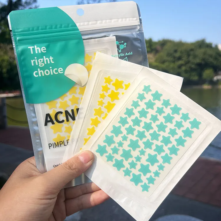 彩色星星痘痘贴可化妆遮瑕贴水胶体祛痘贴吸脓痘痘贴便携包装热卖