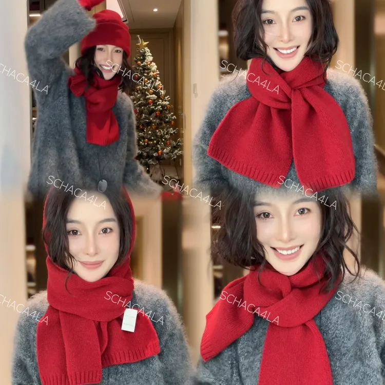 【软糯不扎人澳洲纯羊毛围巾】秋冬新款纯色韩系百搭小围巾 男女款