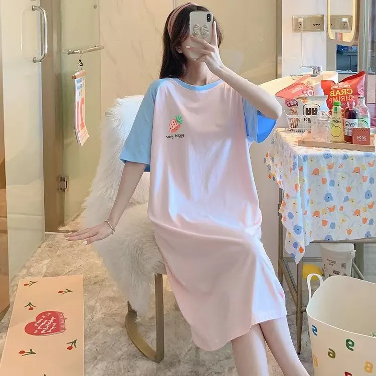 春夏女裙子款 ins风高颜值女士睡衣学生睡裙