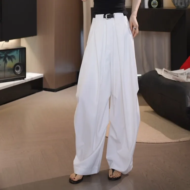 2025新款垂感宽松休闲百搭显瘦显瘦弯刀裤LK2504361