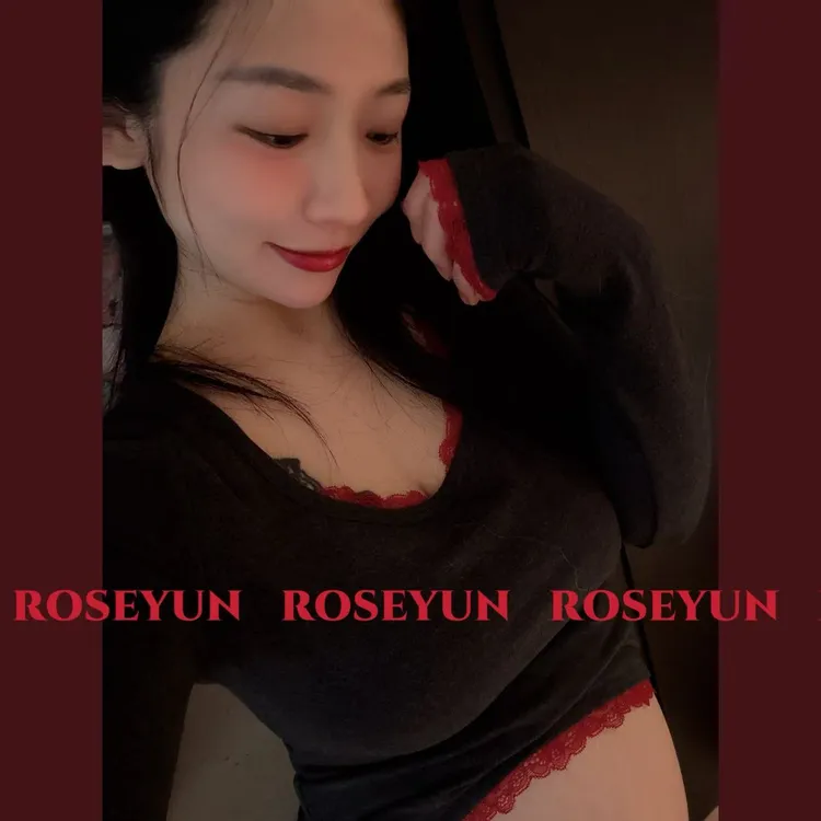 【Rose Yun】撞色蕾丝花边领假两件磨毛打底衫  JY125063