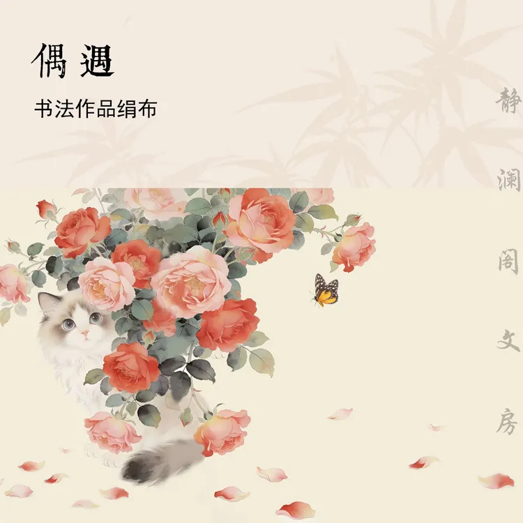 【绢布 • 偶遇】静澜阁毛笔书法作品小楷行书隶书装裱