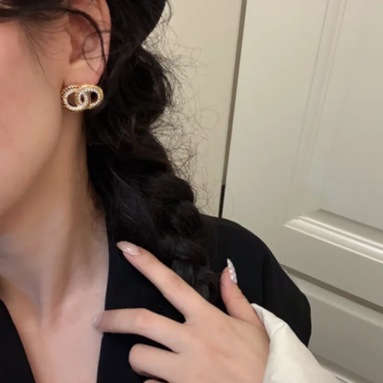 铜合金合成锆石耳饰 E0715 时尚气质小香风精致耳环