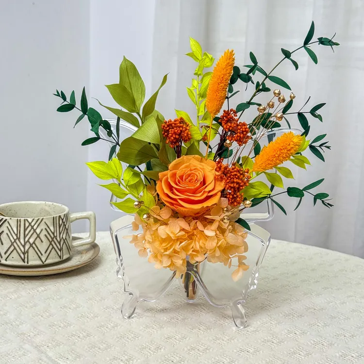 克莱因纯净之蓝Klein·甜橙·永生花花艺设计作品