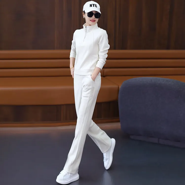 女士运动套装女2025新款时尚洋气立领卫衣春秋款中年高端品牌整套