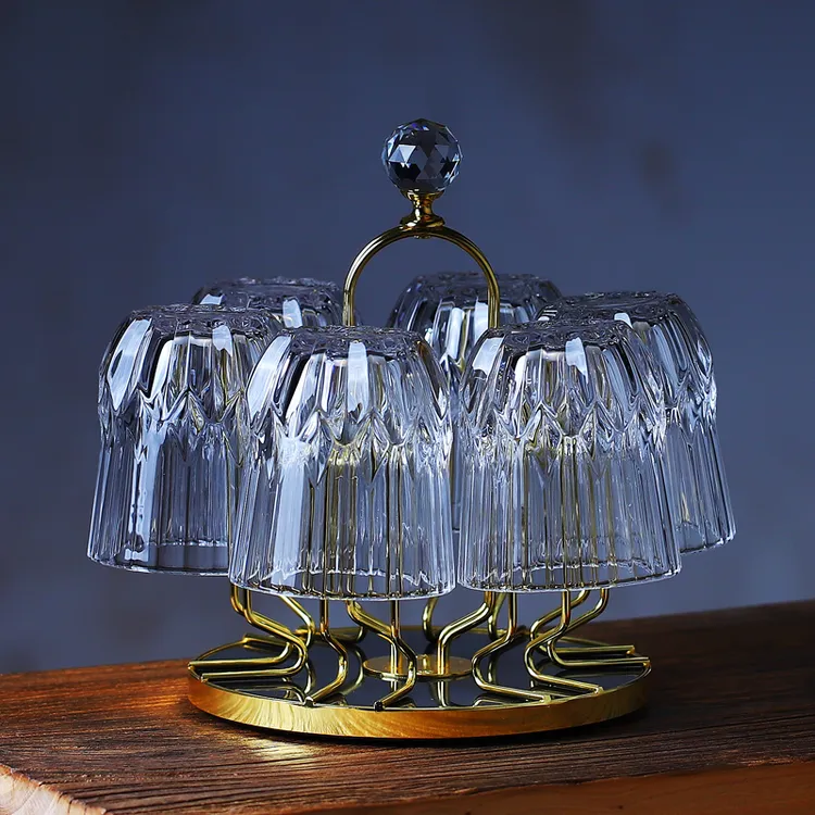 欧式洋酒杯套装家用耐热玻璃喝水杯轻奢威士忌杯高档啤酒杯饮品杯