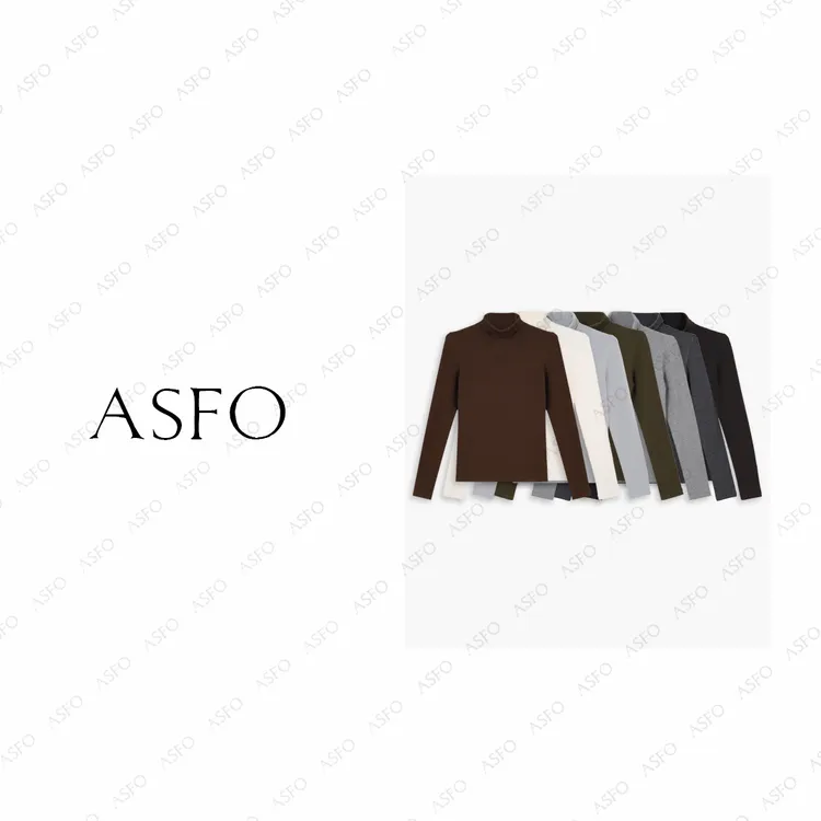 【AS慕斯】25新纯色高领弹力柔软基础百搭高领打底衫AS25DDS04280