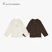 AZ-XJ 坑条v领外套 新款NEW
